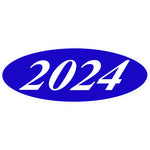 Thumbnail for Blue and white model year stick for windshield.