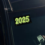 Thumbnail for 4 Digit Model Year Chartreuse and Black Windshield Stickers on windshield.