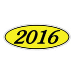 Thumbnail for Model Year Yellow and Black Windshield Oval Stickers-16-Prime Dealer Supply