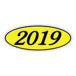 Thumbnail for Model Year Yellow and Black Windshield Oval Stickers-19-Prime Dealer Supply