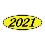 Thumbnail for Model Year Yellow and Black Windshield Oval Stickers-21-Prime Dealer Supply