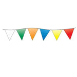 Thumbnail for Colorful triangular flags on a white background