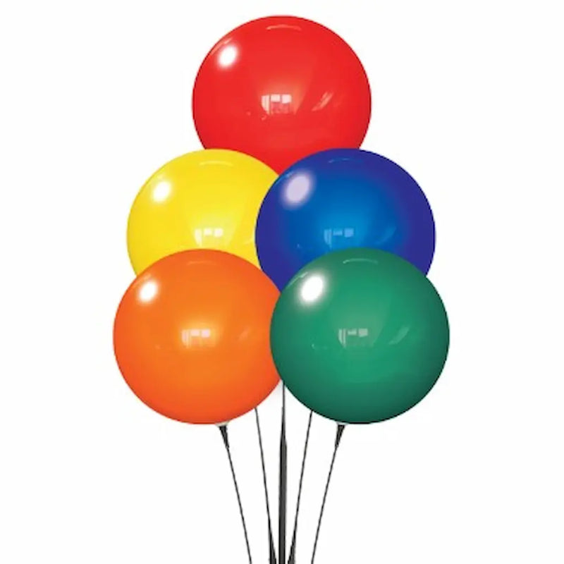 Premium DuraBalloon Holiday Color Reusable 5-Balloon Cluster Kit with ground spike
