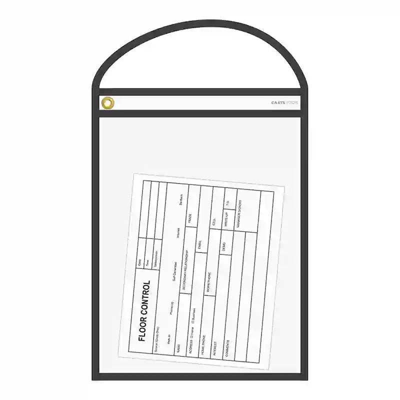 Neon Stitched Work & Repair Order Holders – Clear Vinyl-Black-Prime Dealer Supply