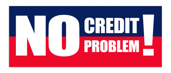 No Credit, No Problem Windshield Banner.