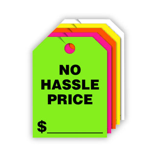 No Hassle Price Mirror Tag Stack of 5 colors.