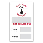 Thumbnail for Clear static cling oil change reminder label with generic layout