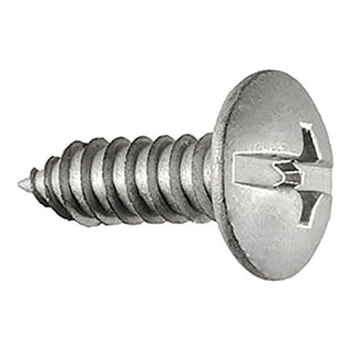 Duo drive truss head license plate screw, #14 x 3/4