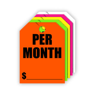 Per Month Mirror Tag Stack of 5 colors