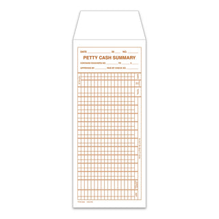 Petty Cash Envelope – 9-1/2” x 4-1/8”, Brown ink printing