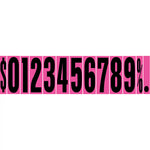 Thumbnail for 9 1/2" Pink and Black Windshield Number Stickers.