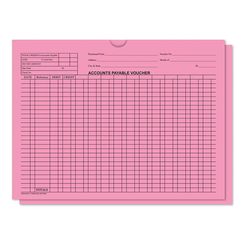 Pink Accounts Payable Voucher Jackets.