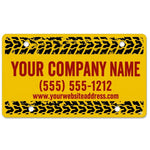 Thumbnail for Personalized Yellow license plate Insert with black tread pattern and customizable text