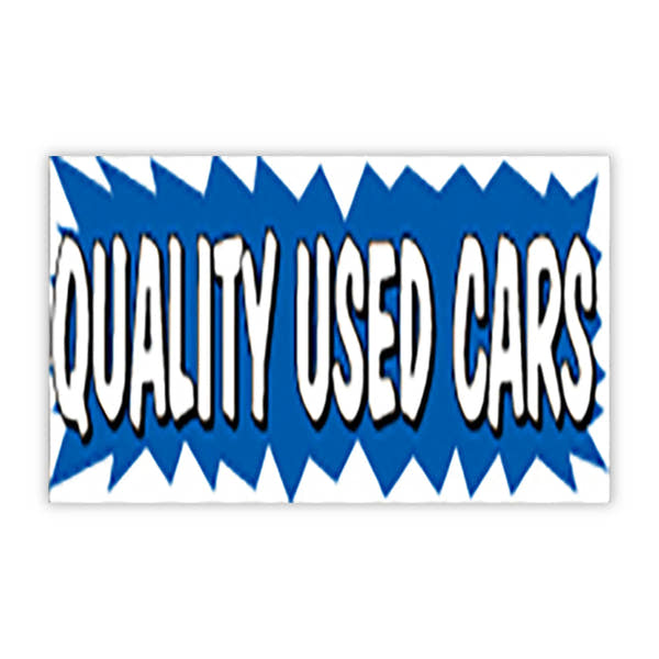Burst Banners 3 x 10 quality used cars for car dealers.