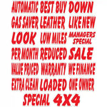 Thumbnail for Red and white Die Cut Slogan Decals – 12 Pack