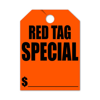 Red Tag Special Mirror Tag.