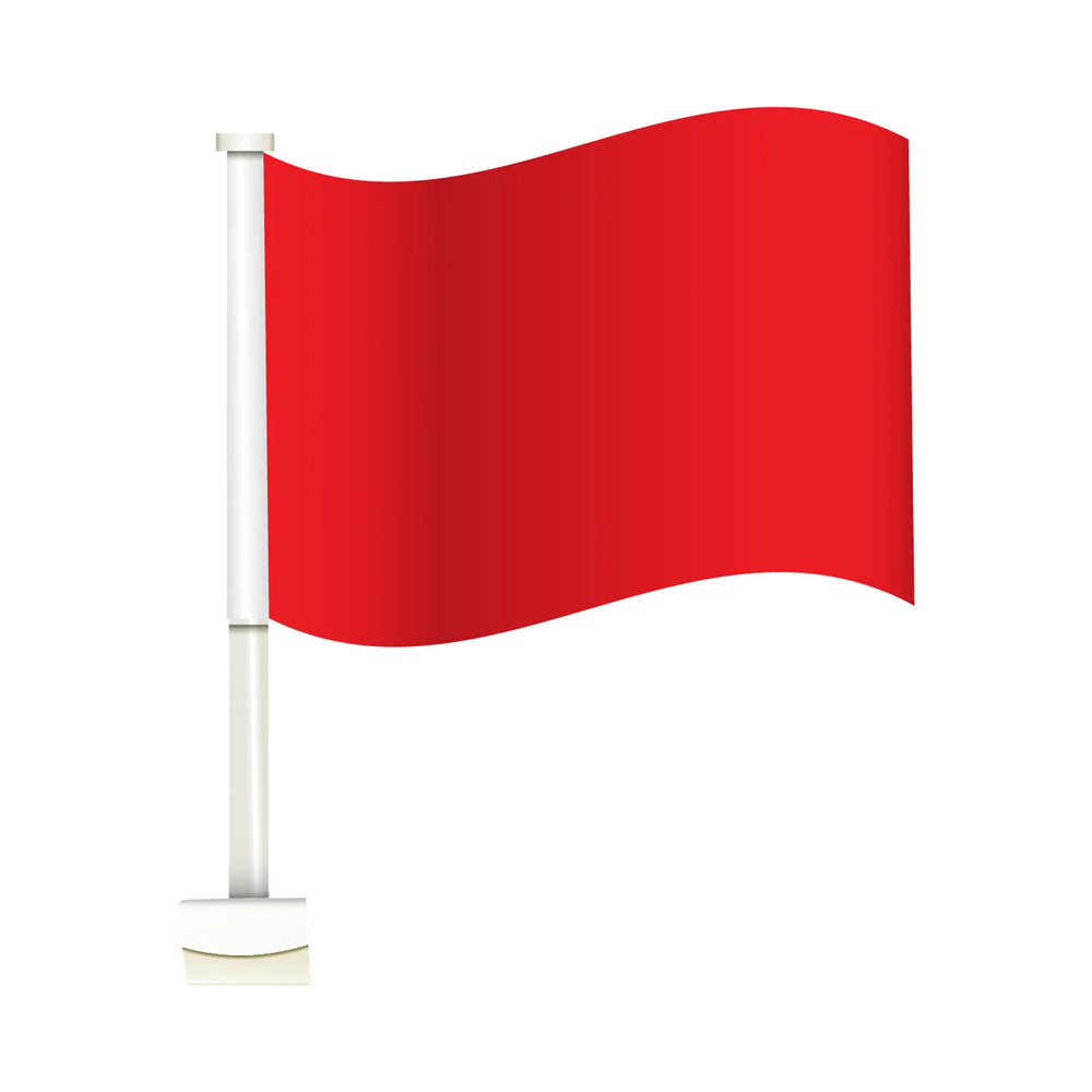 Red Double Pane Clip-on Car Window Flag