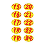 Thumbnail for 2 digit year windshield numbers red and yellow.