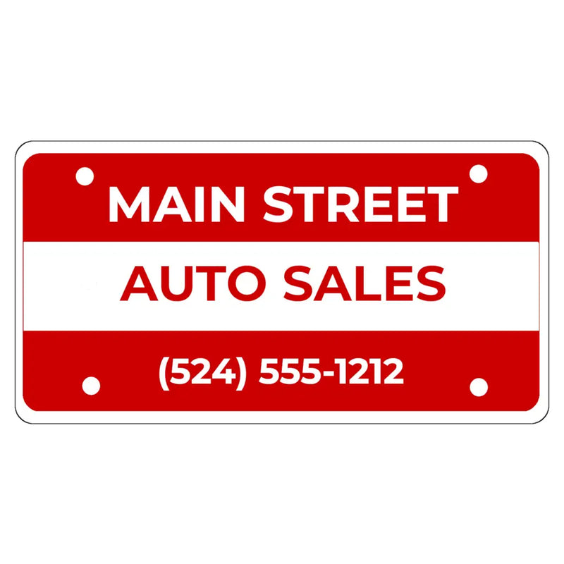 Personalized License Plate Inserts – Full Color Message Plates for car Dealers