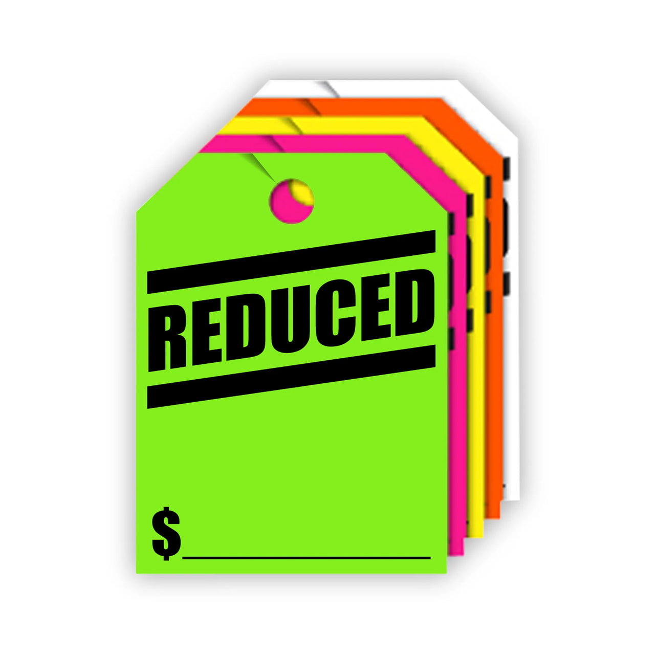 Mirror Hang Tags - reduced 5 color stack.