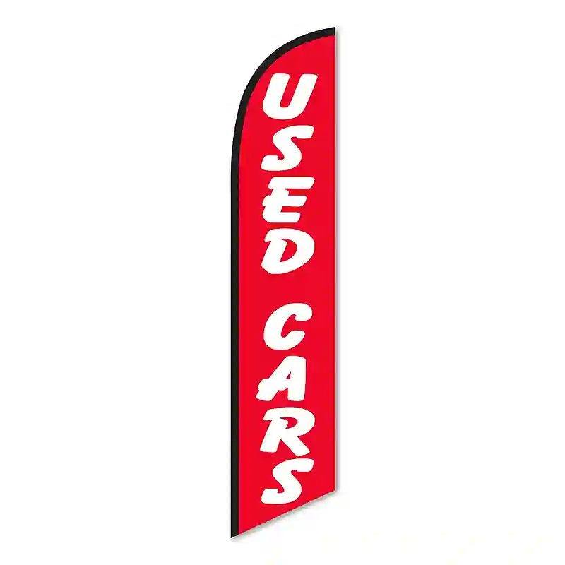 Replacement Swooper Feather flag-Used Cars Red-Prime Dealer Supply