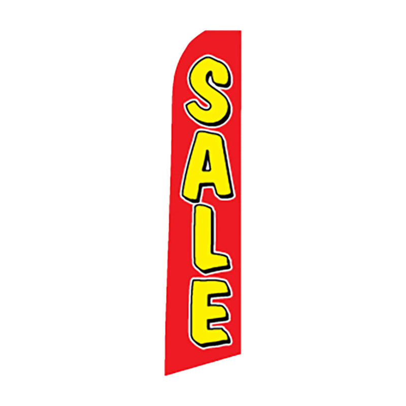 Red Sale Swooper Feather Flag Kit with Ground Spike Base - Prime Dealer Supply.