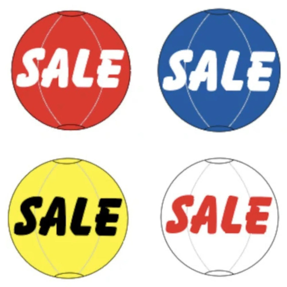  Bright 20” reusable SALE slogan vinyl balloon, perfect for outdoor promotions.