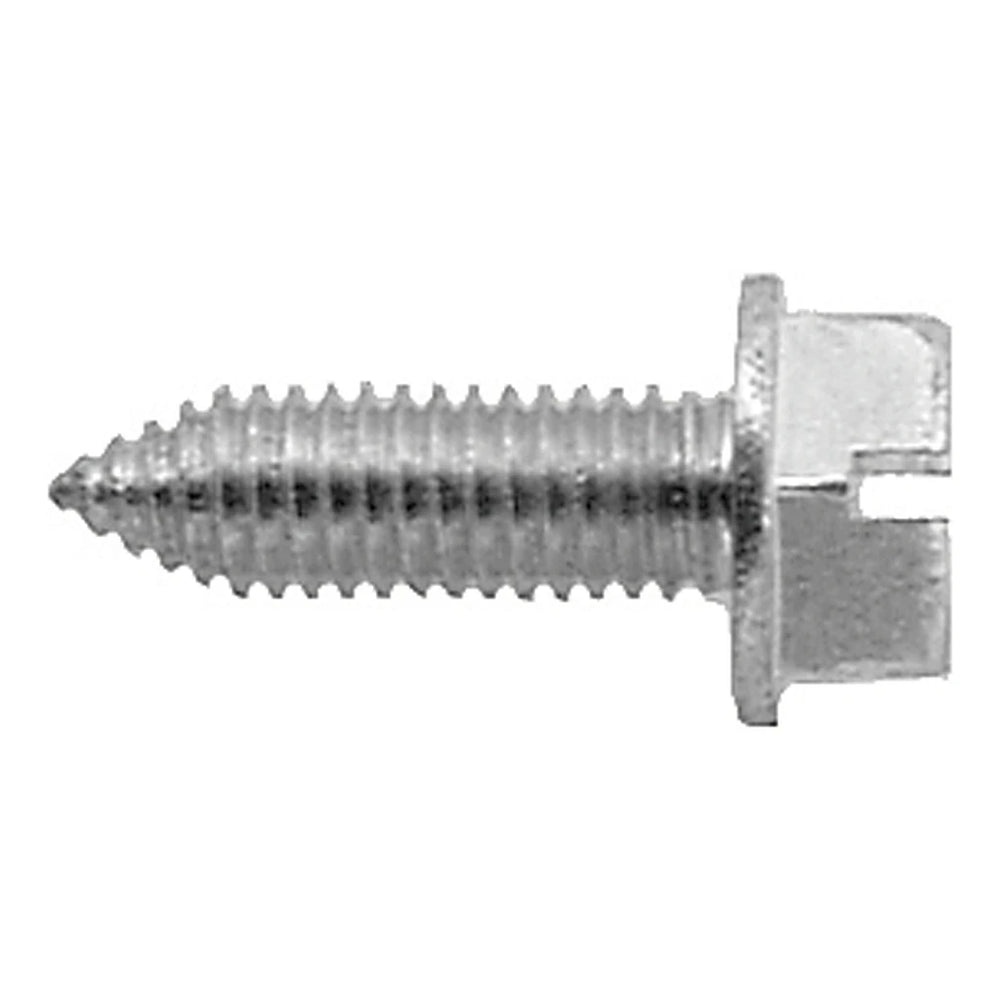 Slotted hex washer head screws, zinc-plated, 6mm x 20mm, 10 per box