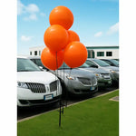 Thumbnail for Solid Color Reusable 5 Balloon Cluster Kit with ground spike-Orange-Prime Dealer Supply