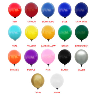Standard Assorted resuable vinyl balloons in various colors  