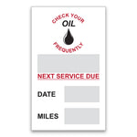 Thumbnail for Clear static cling oil change reminder label with generic layout
