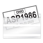 Thumbnail for License plate tag bag with adhesive and mounting holes, 7" x 11-1/2", 100 pack.