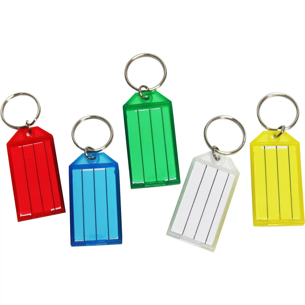 Assorted color Snap key tags with rings
