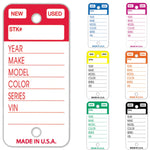 Thumbnail for Top Stripe Key tags in 7 colors. 