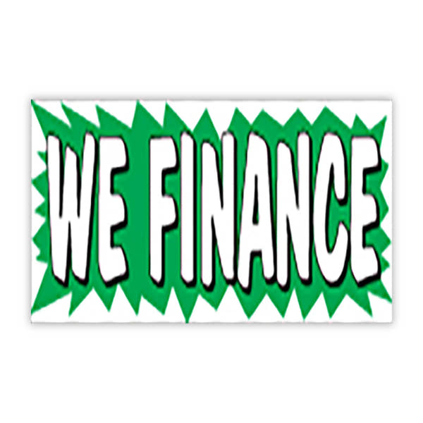 Burst Banners 3 x 10 We Finance for car dealers.