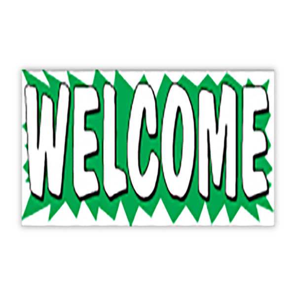 Burst Banners 3 x 10 Welcome for car dealers.