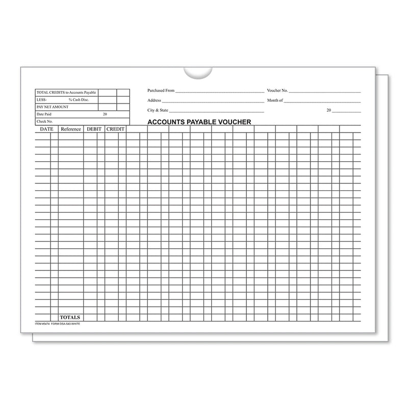 White Accounts Payable Voucher Jackets.