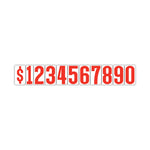 Thumbnail for 5 1/2" White and Red Windshield Number Stickers