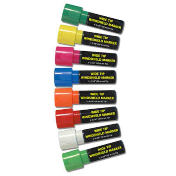 Durable Wide Tip Windshield Markers designed for clear, bold writing on glass; perfect for dealerships and promotional events.