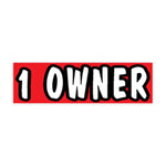 Thumbnail for Red rectangular sticker with '1 OWNER' text on a white background