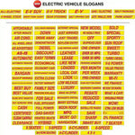 Thumbnail for Yellow and red windshield slogan sticker with bold 3-D shading, 15" x 2-3/4", 12 pack