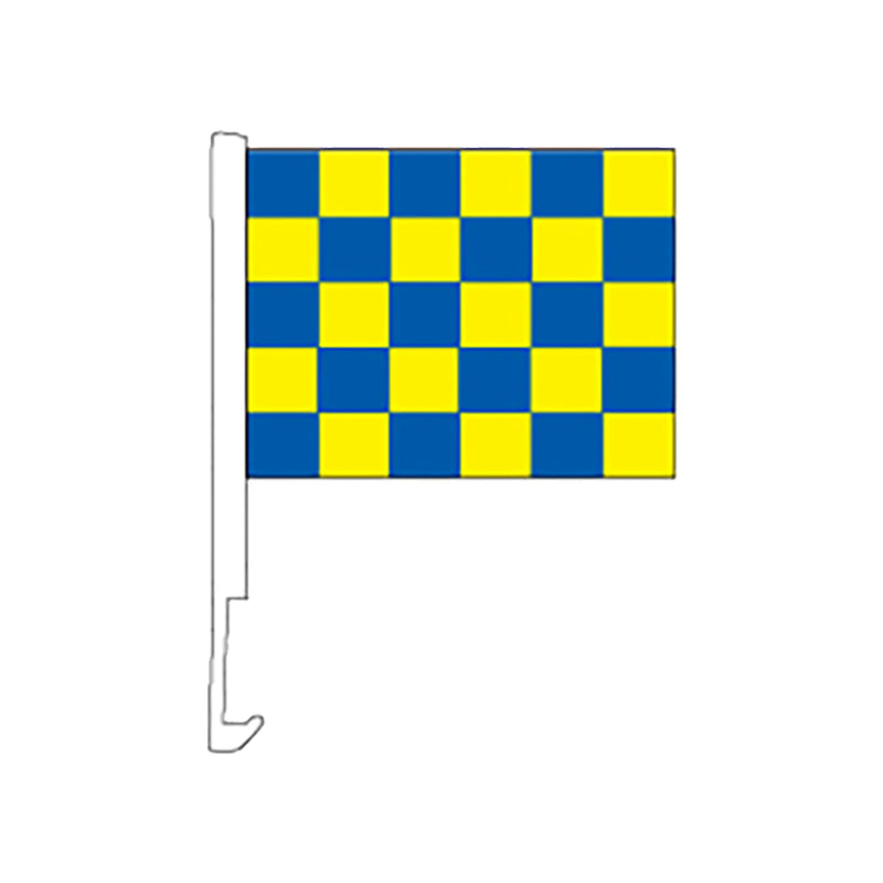 Yellow and Blue Clip-on Car Flag.